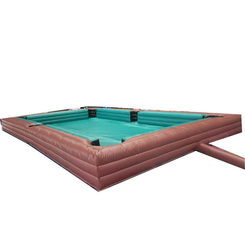 
free air ship to door,6x4m Outdoor giant human inflatable snooker soccer pool table,Inflatable snook ball Billiards Table field 