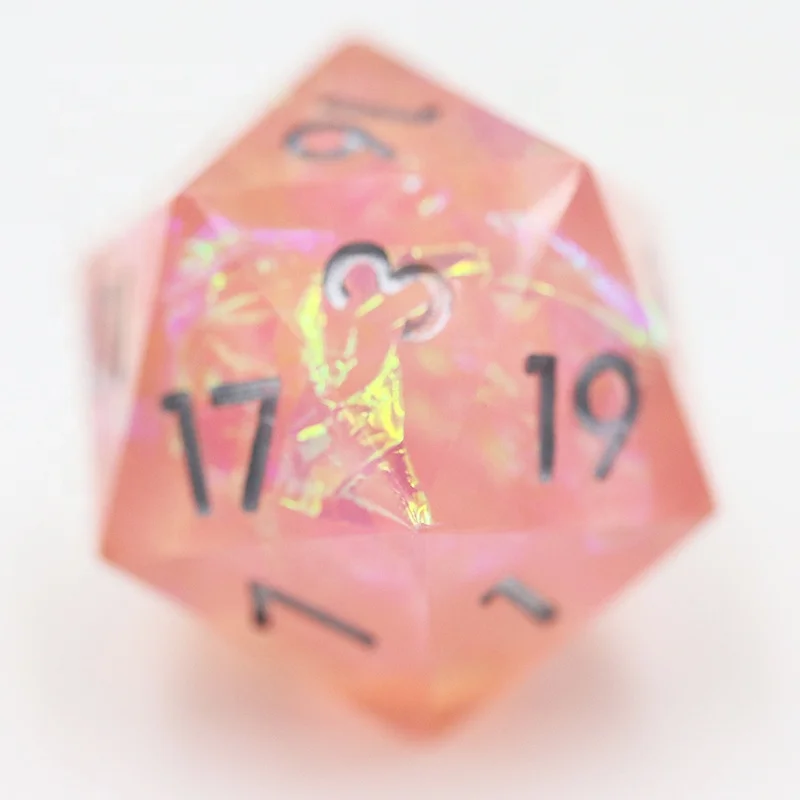 Conjunto de Dados de Resina Poliédrica 16mm Personalizado para DnD RPG, Acessórios Artesanais para DnD RPG
