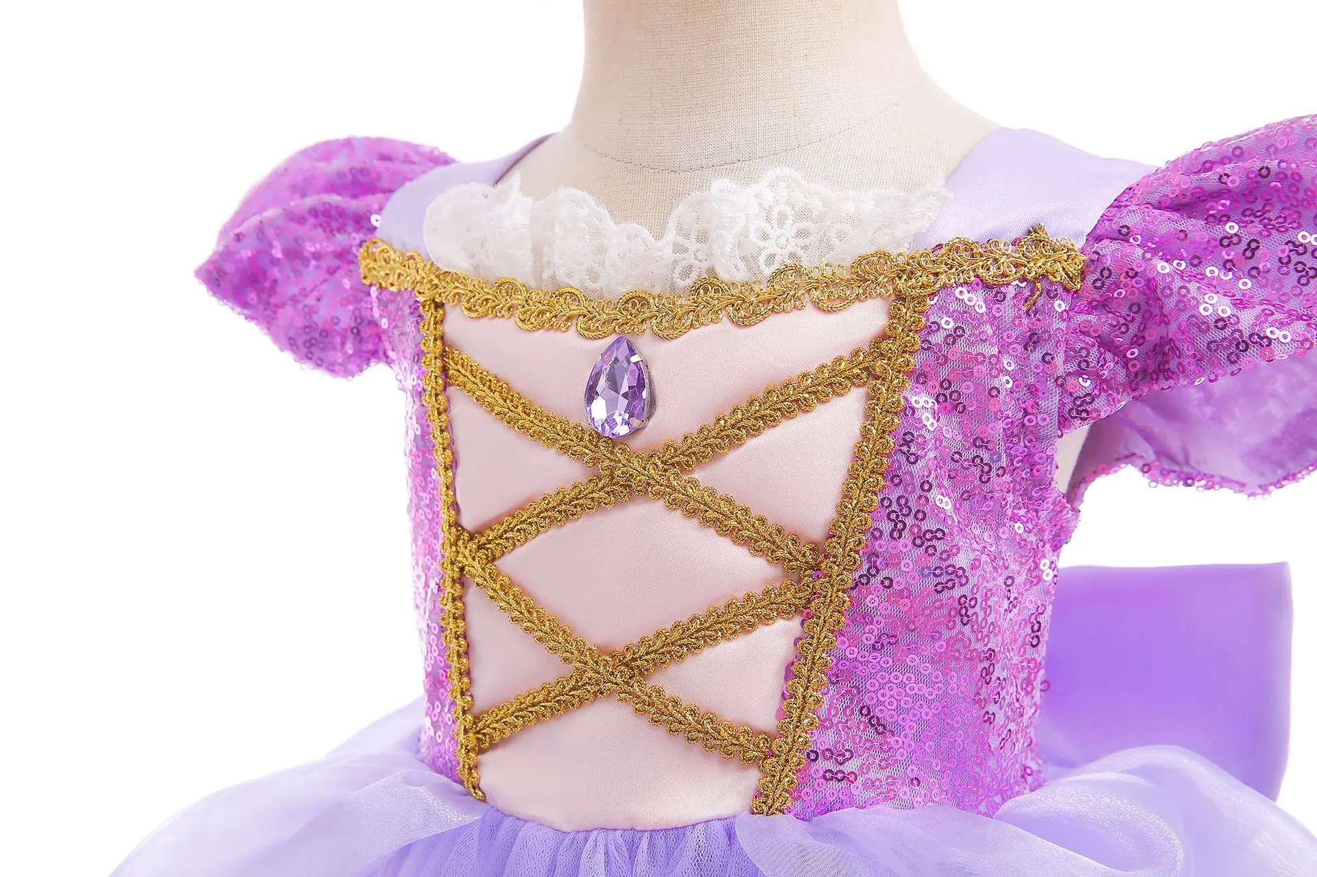 Rapunzel Princess Role Play Costume Kids Girl Tv Movie Costume For ...