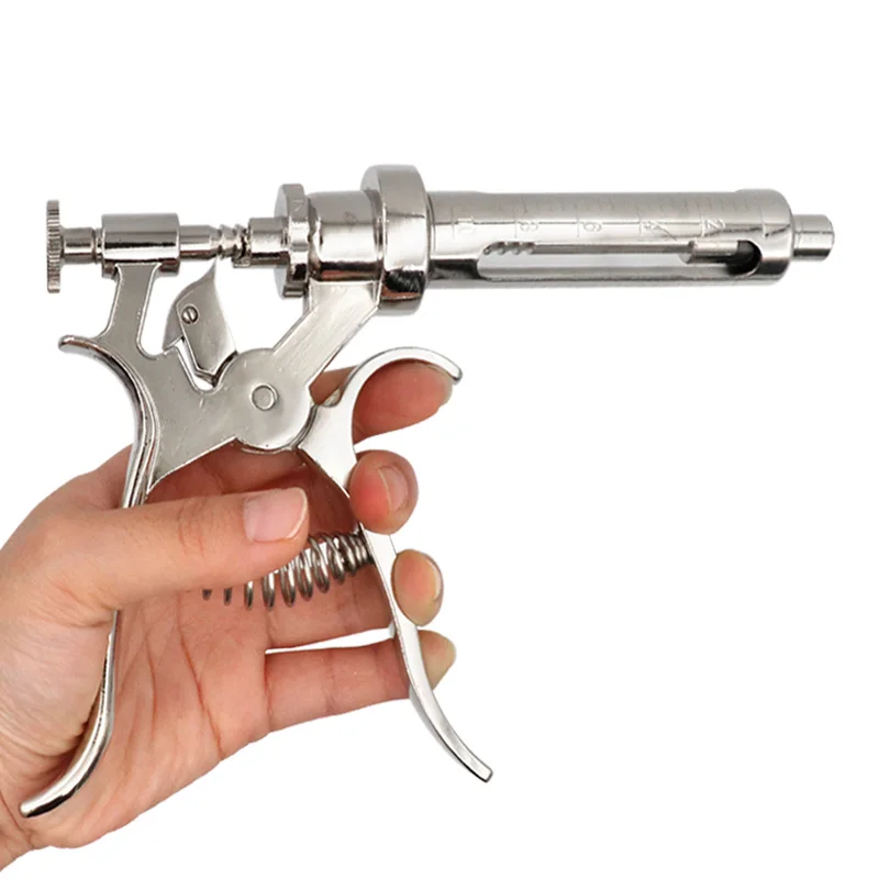 Metal Veterinary Vaccine Injector Gun Auto Syringe Poultry Injection Automatic Syringes for Sale