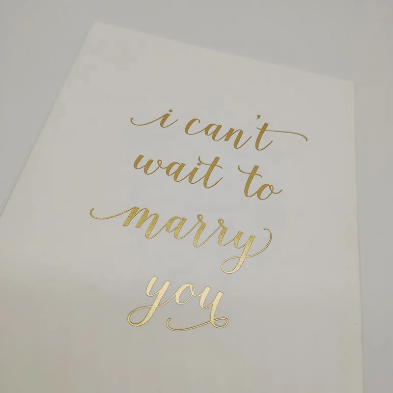Custom A5 B5 A4 Tri-fold Wedding Cards Hot Stamping and Spot UV Printing on Paper Cardboard Kraft Material