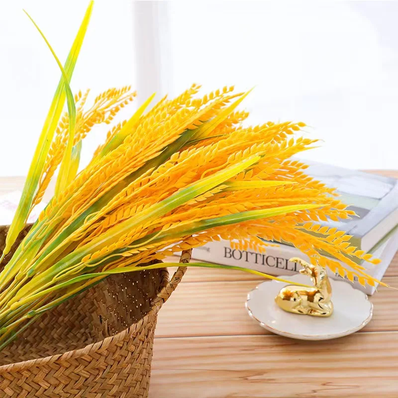 Wholesale 7 Branches Plastic Wheat Plants Bouquet Artificial Flowers