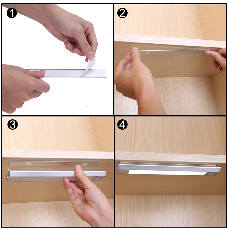Rechargeable Dimmable LED Cabinet Light with Remote Control Portable Magnetic 3 Colours Changeable Under Cabinet Led Light