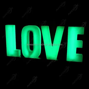 Custom Large 3D Letters Light Outdoor Standing Alone Sign RGB Glowing Color Changing Letter Lights for Decoration