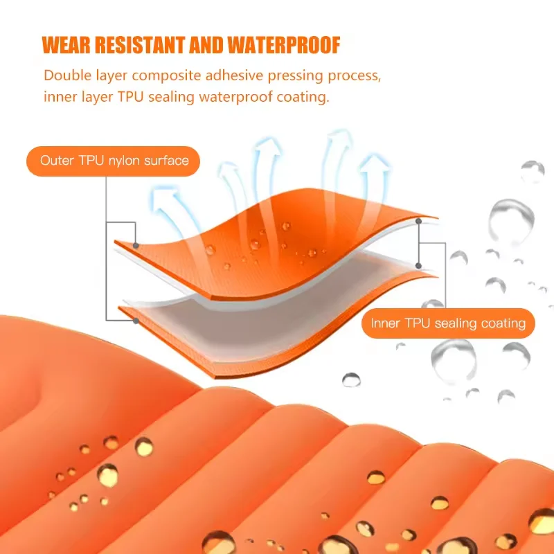 Waterproof Ultralight Inflatable Sleeping Mat Inflating Sleeping Pad Camping Air Mattress for Backpacking Hiking factory