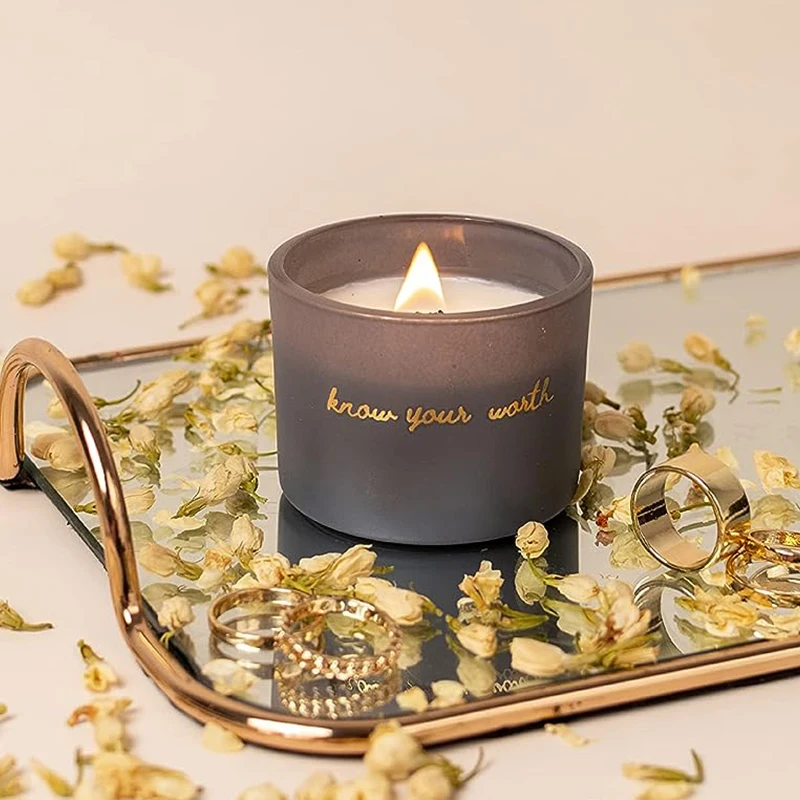 Mescente Cheap Home Decor Relaxing Vanilla Scented Candles Pack Of 3