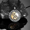 Gold and silver pendant genuine leather cord necklace