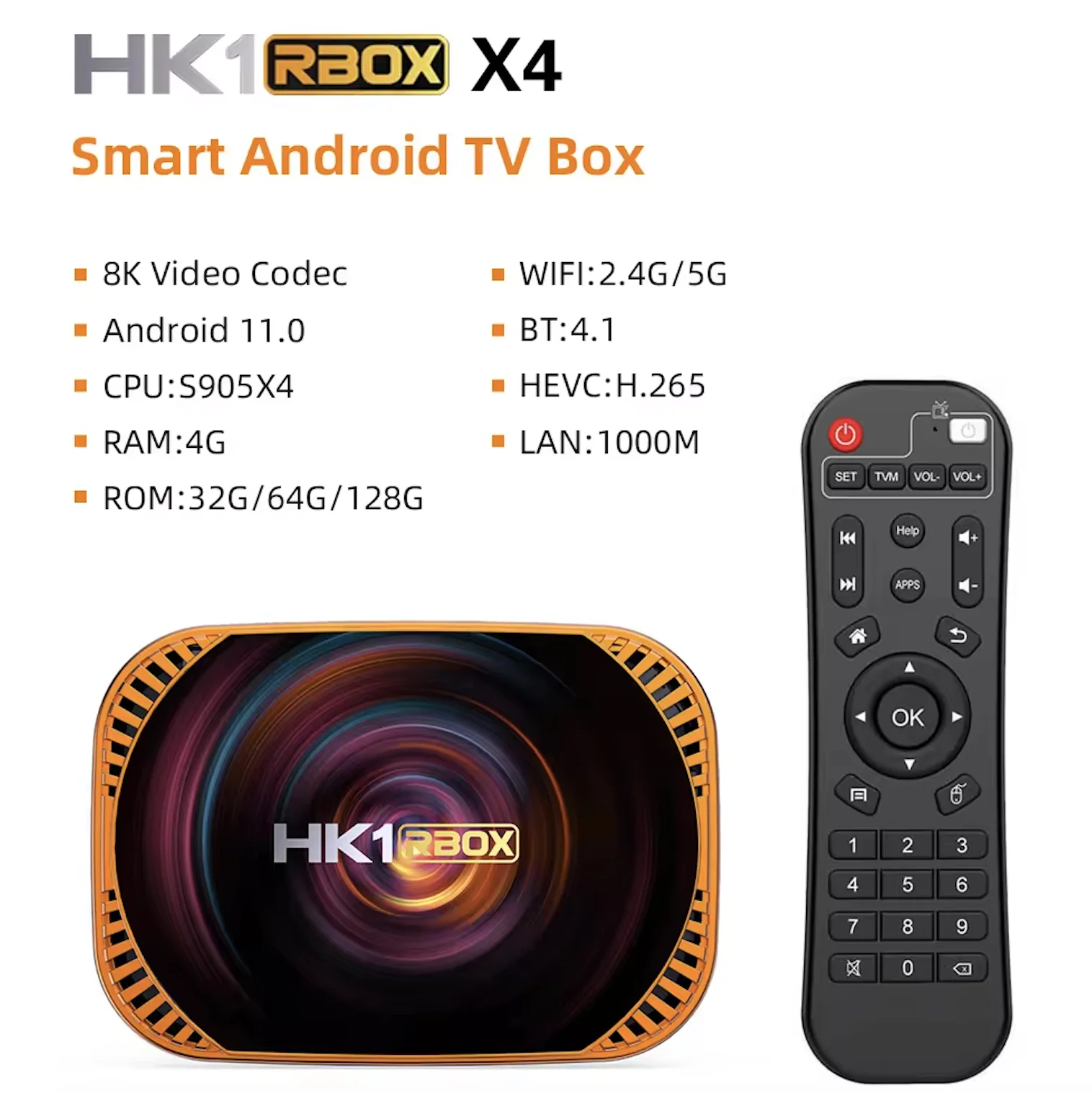 New Amlogic S905X4 Android 11 TV Box HK1 RBOX X4 1000M Lan Smart Set Top Box  8K 4GB 128G 64GB 32GB 2.4 5G Dual WiFi TV Box| Alibaba.com