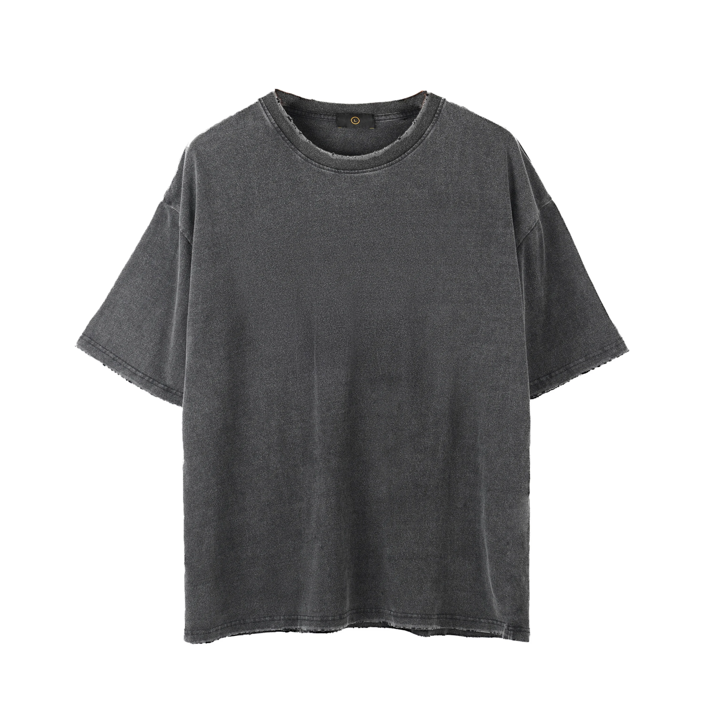 Logo Wholesale Men T-shirt Acid Wash 