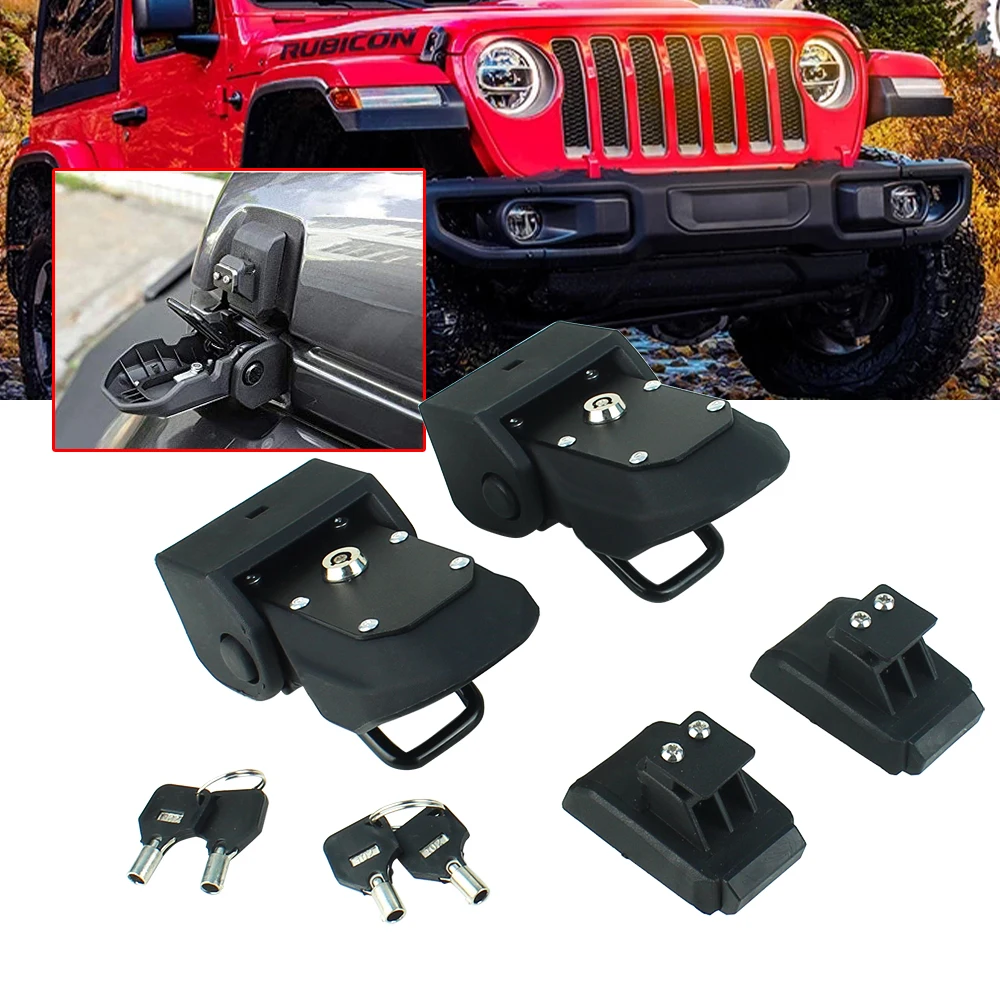Hood Latches Hood Lock Catch Latches Kit Anti-theft Compatible For Jeep  Wrangler Jl 2018 2019 Car Accessories - Buy Car Lock,Car Accessories,Car  Hood Lock Product on 
