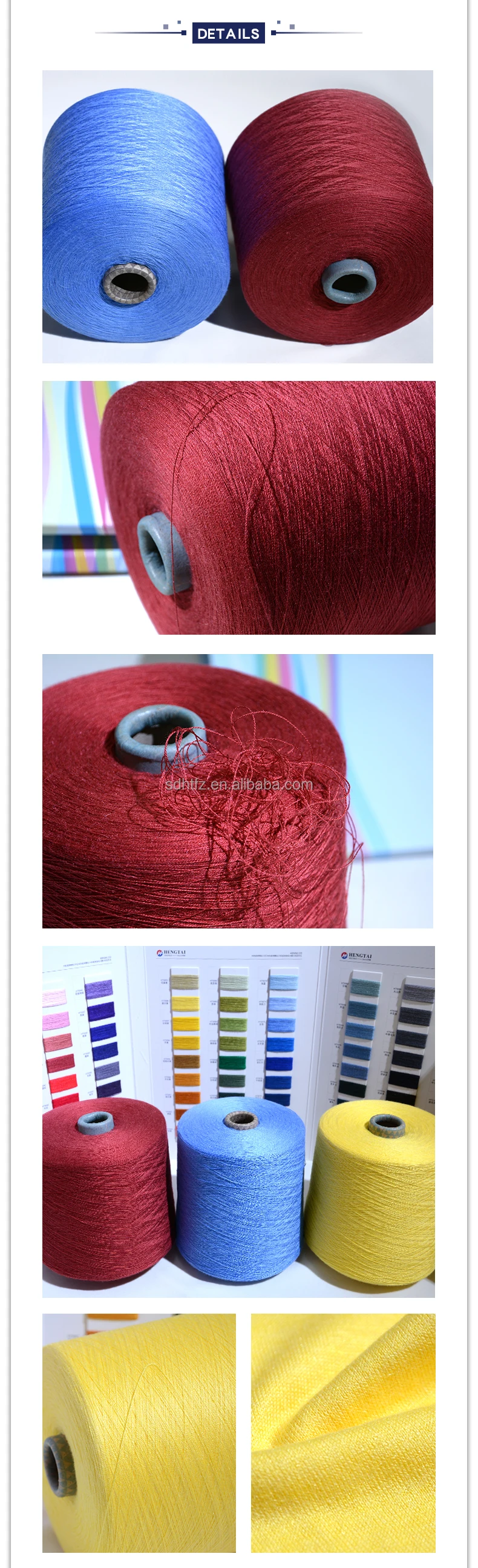 Anti-pilling nylon acrylic  wool blended yarn factory in Stock 48NM dyed Ring Spun wool yarn for knitting