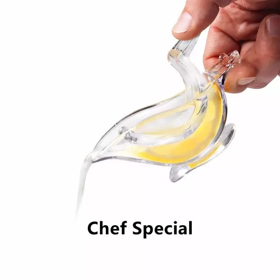Portable Transparent Acrylic Manual Fruit Lemon Juicer Hand Lemon
