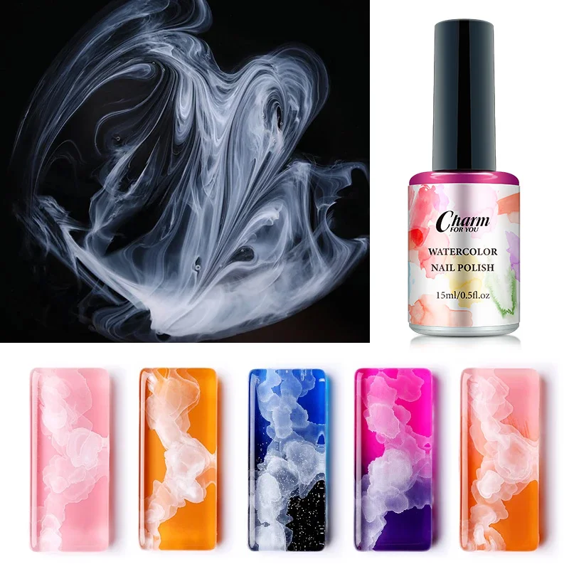 Nail Polish Watercolor Ink Nail Polish Gel Smoke Flowering Effect Mixed  Varnish Amber Marble Lace Decoration LE895 230719 From 7,83 € | DHgate