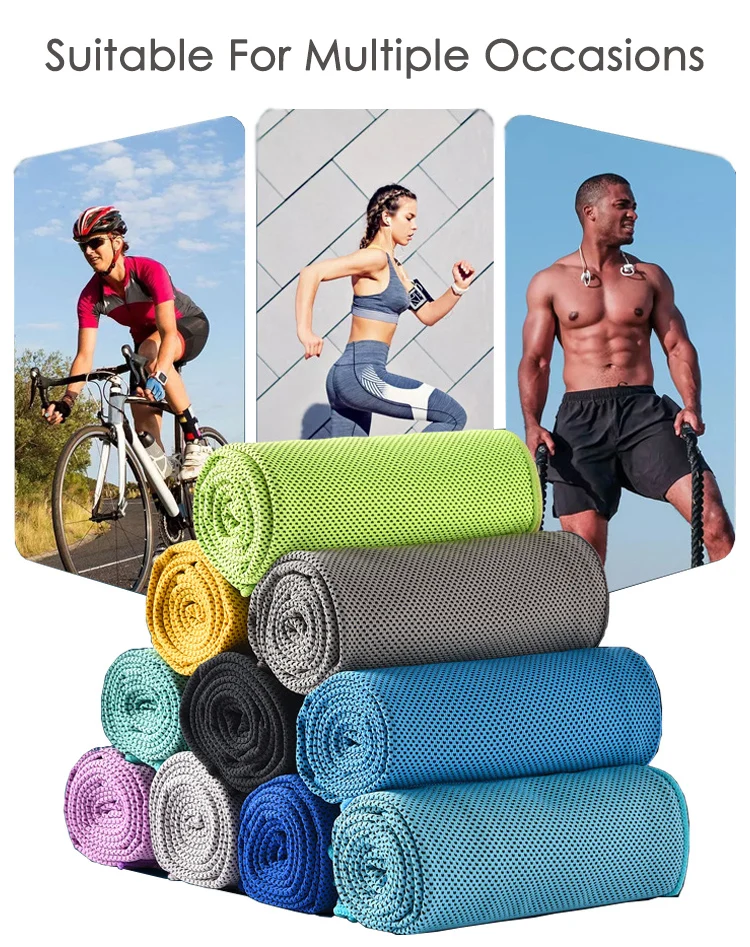 Customized Sports Outdoor Quick Drying Fitness GYM Ice Cold Microfiber Cooling Towel