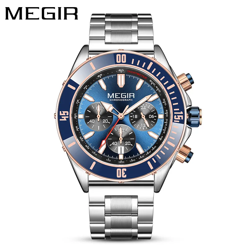 MEGIR Men's Sports Watch High Quality Quartz Chronograph