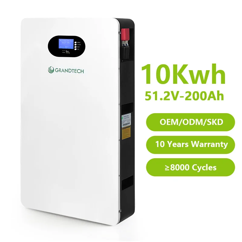 Batería de Litio Todo en Uno para el Hogar con Stock en la UE de Grandtech 48V 200Ah 400Ah 10kwh 20kWh Batería LiFePO4 Power Wall de Almacenamiento de Energía Solar