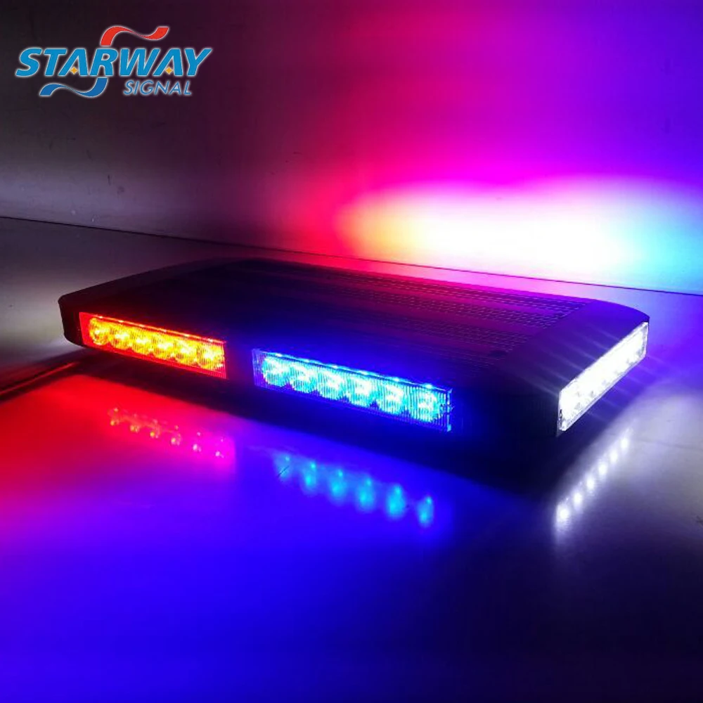 Starway Low Profile 14" 6 TIR 3W Chameleon Dual Color Warning LED Mini Light bar