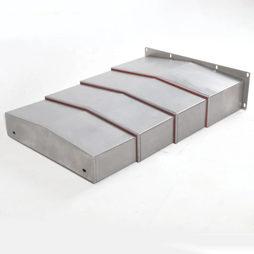 Flachschutz Akkordeon-Balg Für Fräsmaschine | Öl- & Staubdicht 200mm | CNC Maschinenschutz