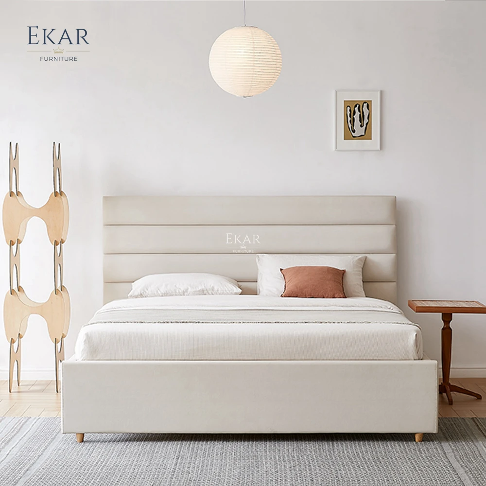 product new design ekar half leather modern bedroom bed-64