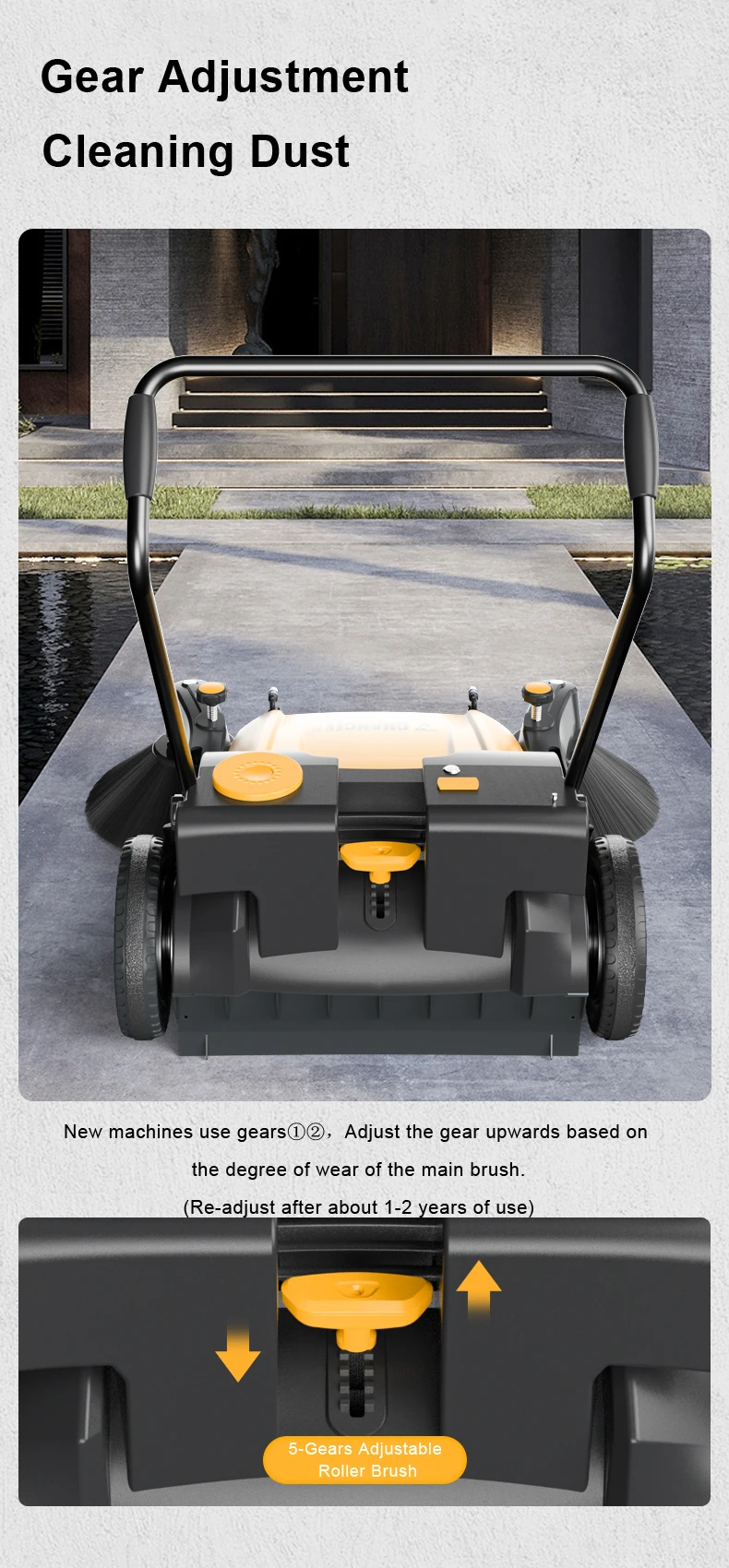 U90 Road Cleaning Machine Mini Manual Cordless Floor Sweeper Commercial ...