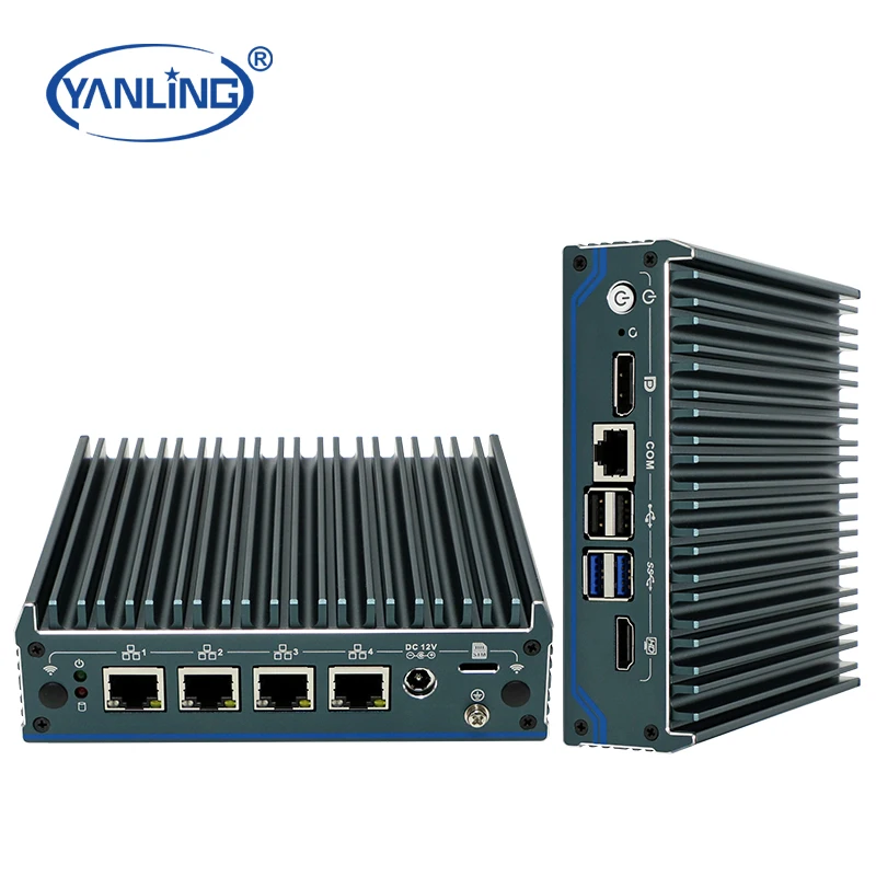 Small PC N100 Quad Core Processor 4 Lan Firewall and VPN Appliances for Industrial Automation