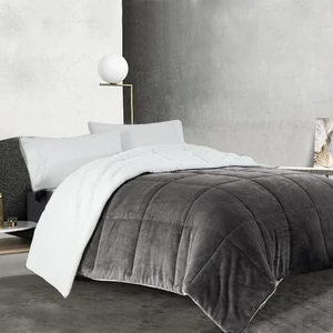 Queen Size Manufacturer 250gsm 100% Polyester Flannel Luxury Quilt Soft Bed Comforter