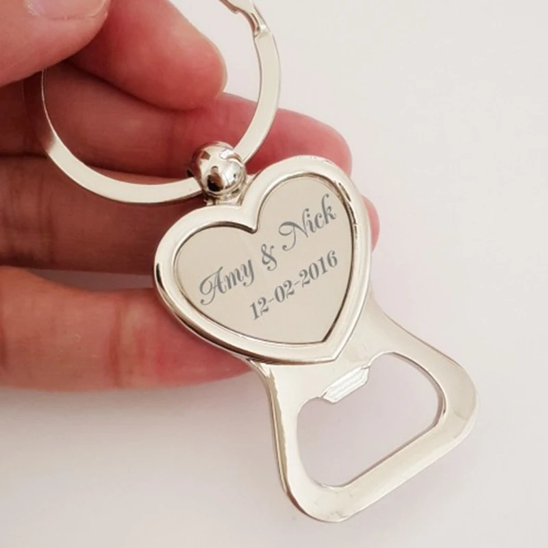 Heart Locket Bottle Opener - Personalized Wedding Favour
