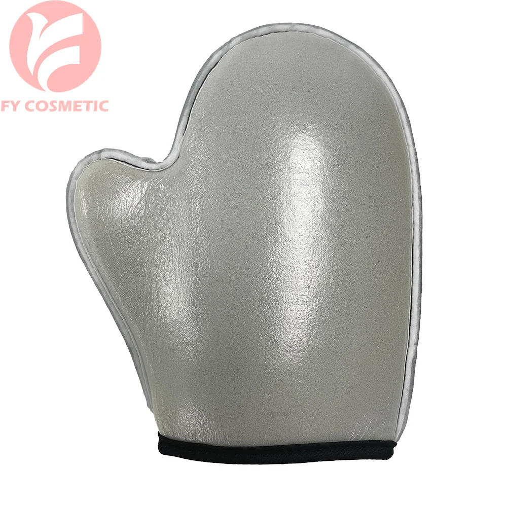 Oem Custom Color Logo Dual Sided Super Soft Deluxe Velvet Tanning Mitt