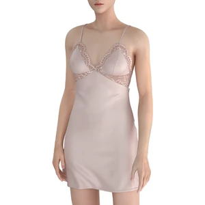 Transparent Lace Sleepwear Night Gown Comfortable and Sexy Embroidered Dress for Women Breathable Sleepwear