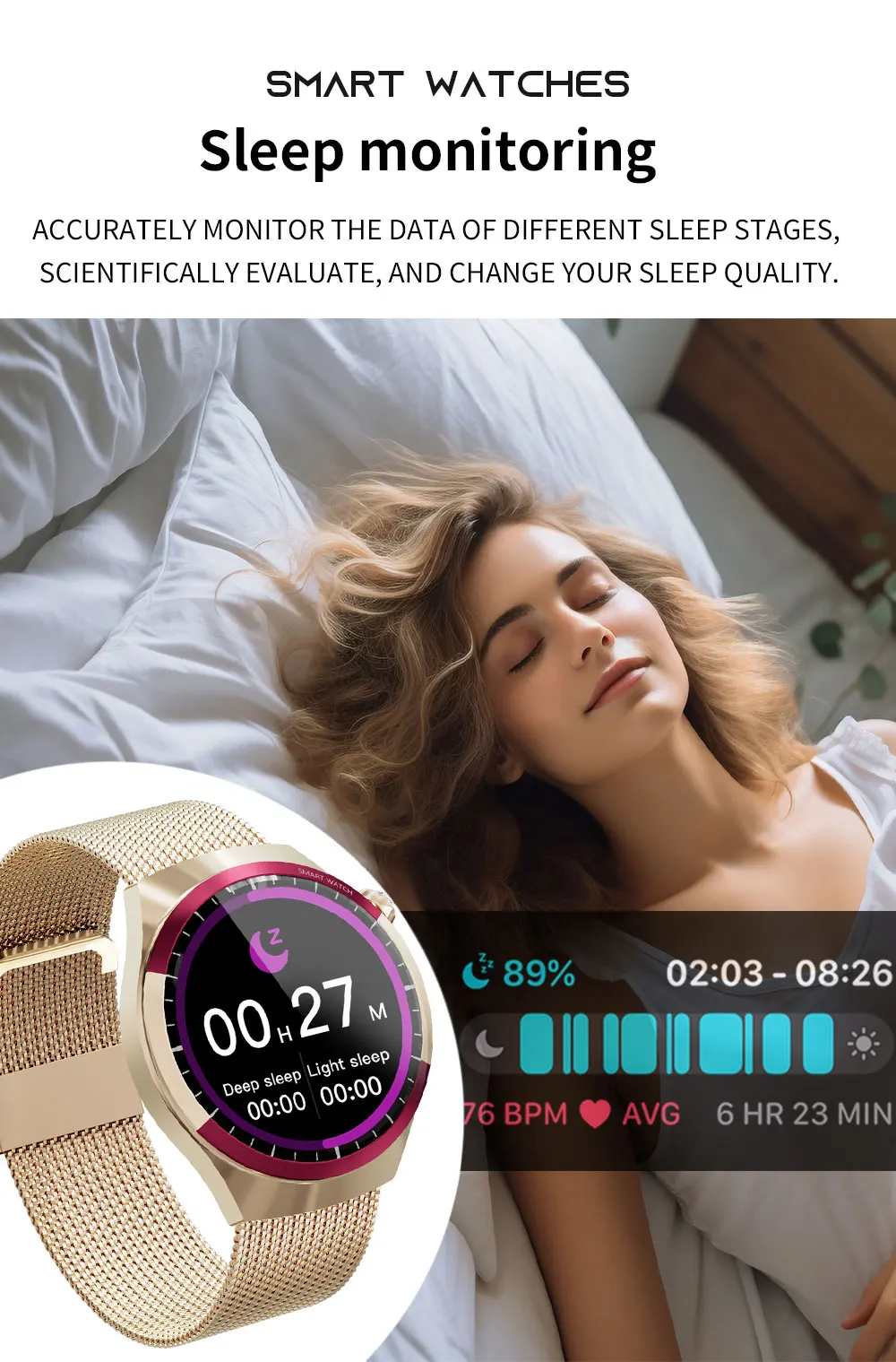 Kalobee SK6 Mini Smart Fashion Watch ⌚️ | Women’s Digital Smartwatch with 1.3” HD Screen, 3 Straps & Fitness Tracking