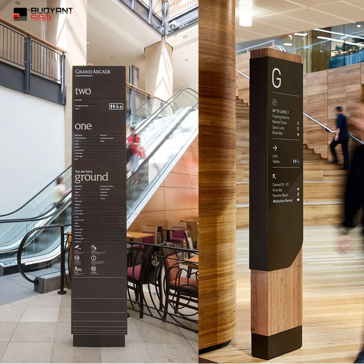 Large Free Standing Guide Signs Custom Wayfinding Signage for Mall ...