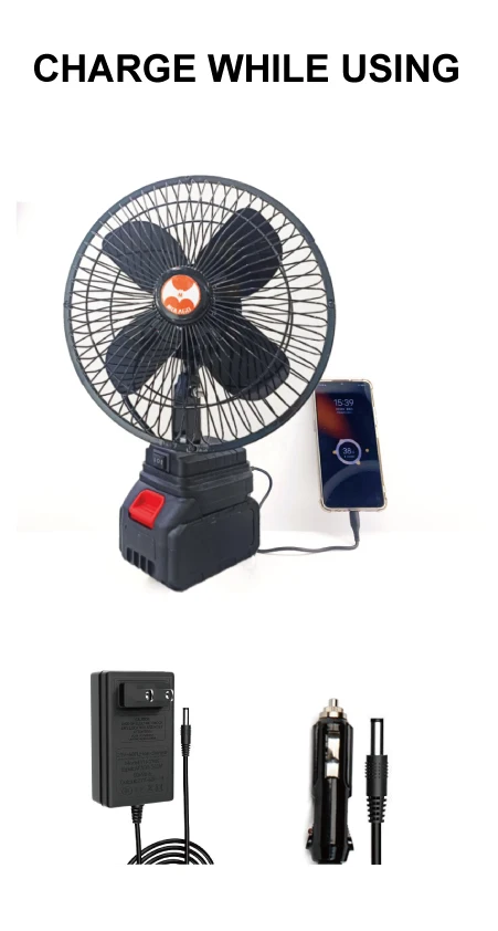 Energy Efficient 5-Hr Back-up 4" 6" 8" Inch Rechargeable Floor Fan Portable Fan Battery Operated Battery Fan