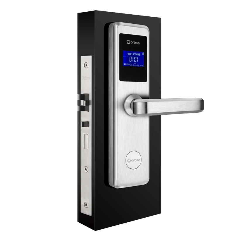 Orbita LCD Display Electronic Key Card Smart Rfid Door Lock Hotel Lock System Passed Fireproof Certificate