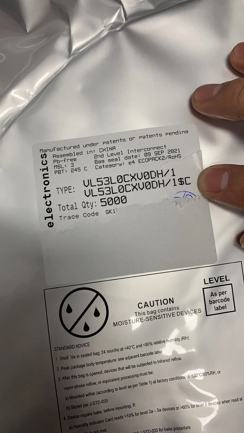 Vl53l0cxv0dh/1 Support Bom Quotation Electronic Components Bom