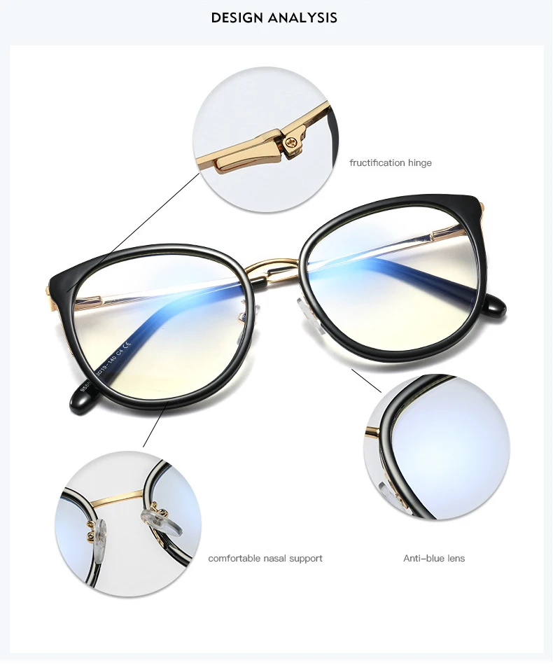 Dropship Fashion TR90 Anti Blue Light Blocking Cat Eye Glasses Frame Women  Luxury Designer Retro Eyeglasses For Ladies Optical Frame to Sell Online at  a Lower Price