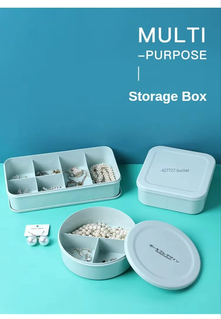 Portable Ring Earring Ear Stud Necklace Storage Box With Compartment Plastic Travel Jewelry Case Organizer manufacture