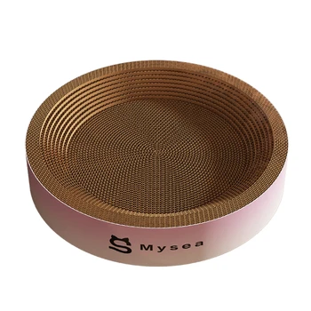 A Wide-edge Round Scratching Post That Can Be Used for Sleeping of Cat Scratcher