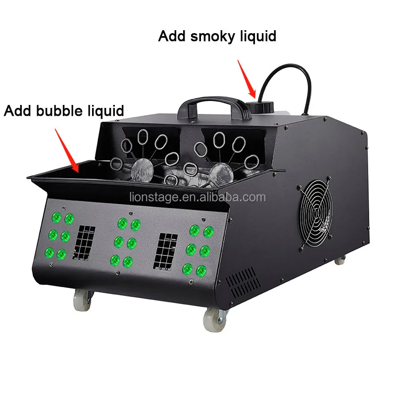 1500w Led Bubble Fog Machine For Party And Wedding Dual Wheel Bubble