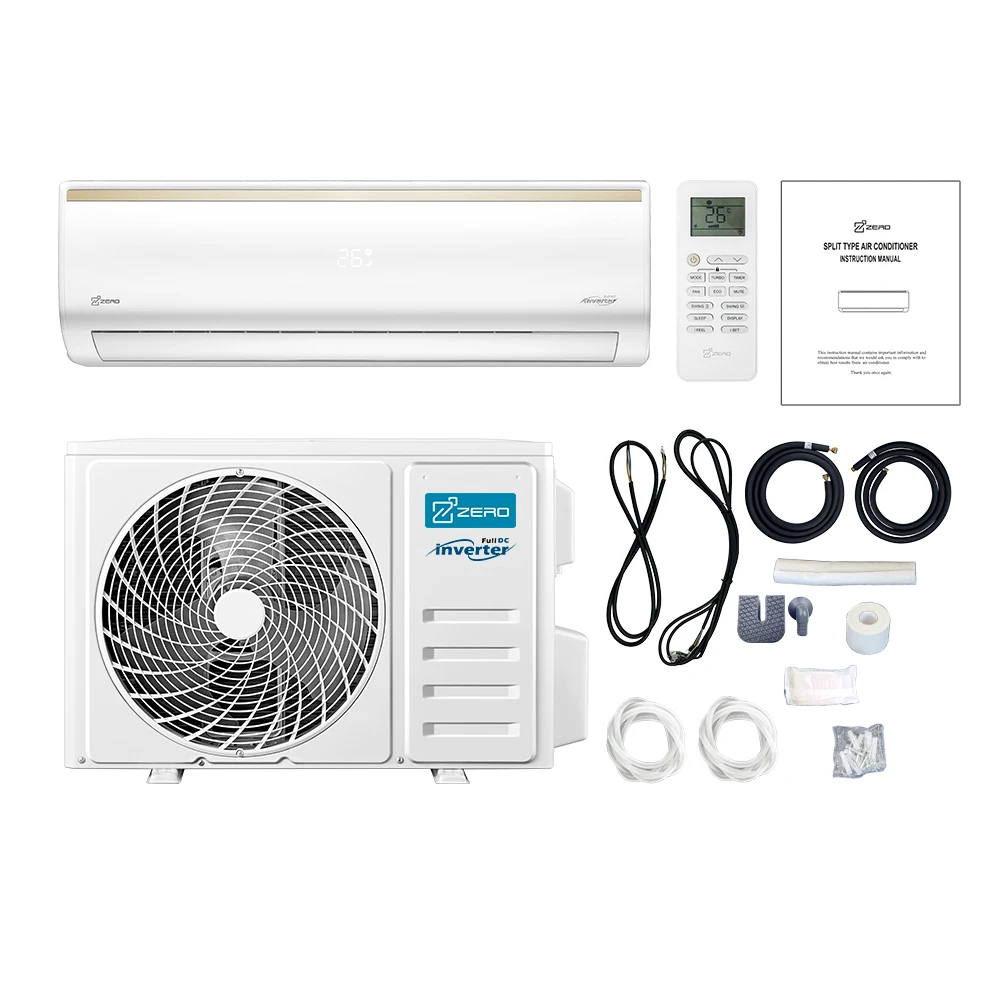 ZERO 220v Best Inverter Mini Split Air Conditioner 9000 12000 18000 Btu  Mini Split Unit Electric Room AC Silver