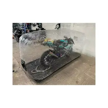 2.8*1.1*1.6m Custom Inflatable Motorcycle Cover Transparent PVC Originality Inflatable Car Capsule Bubble showcase for Storage