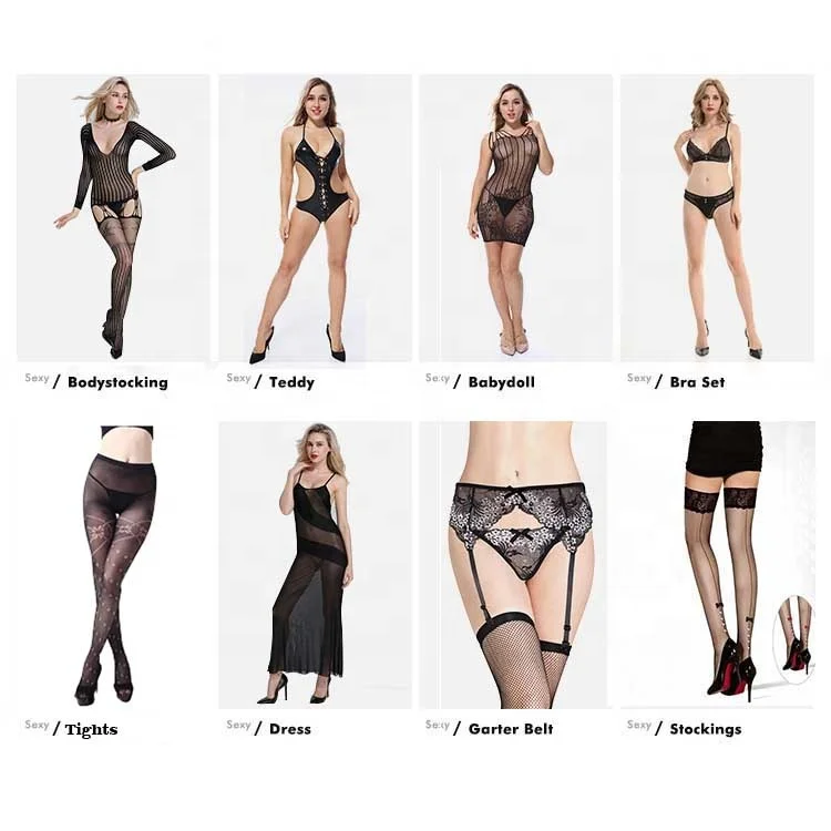 Transparent Lace Fishing Net Jacquard One Piece Plus Size  Women Sexy  Lingerie Transparent