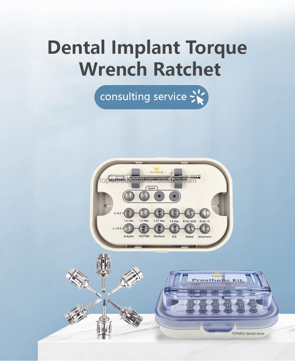 Universal Dental Implant Torque Implant Wrench Prosthetic Kit 1.0\1.2\1