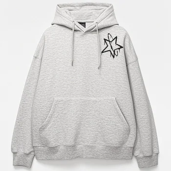 Wholesale Custom Embroidered Hooded Pullover Sweaters for Men Cotton Sportswear with Digital Printing for Autumn