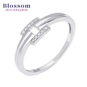 Blossom CS Jewelry Factory Custom 925 Sterling Silver GRA Quality Moissanite Wedding Engagement Ring For Fine Women Jewelry