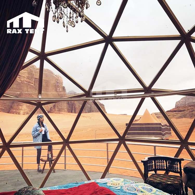 Luxury 6M/7M Glass Dome Tent for Glamping Hotels - UV-Resistant