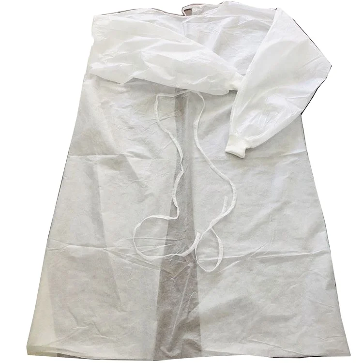 Chinese Factory White Non-Woven Medical Hospital Disposable Isolation Gown Protection Cloth For Hospital