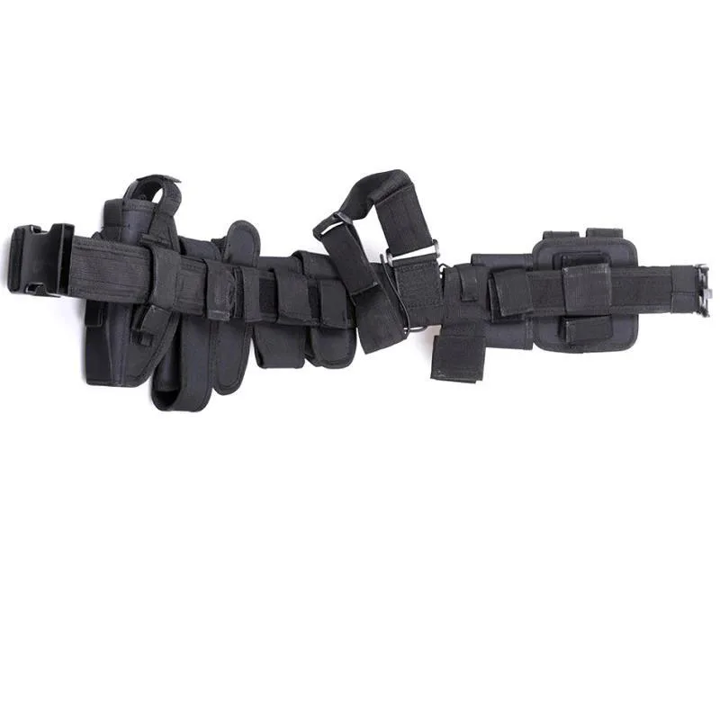 Tactical Duty Belts with Holster Flashlight Pouch Handcuff Case Sets Tactical Multifunctional Utility Kit Belts