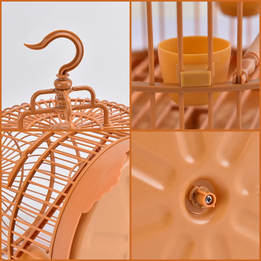 Drop Shipping High Strength Engineering Plastics Chinese Style With Hook Handing Outdoor Parrot Bird Cage