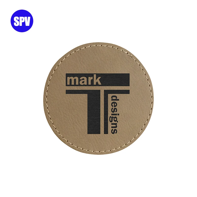 L-0015 Customized Metal Installed Leather Embossed Debossed Repair Sticker Patches Sew On Hats PU Leather Label Luggage Tags