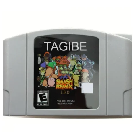 Retro 64 Bit Save Progress USA Version Card N64 Games Cartridge Smash Bros  Remix - Main Image